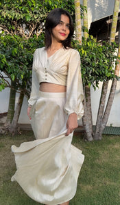 Offwhite Semi Silk Skirt