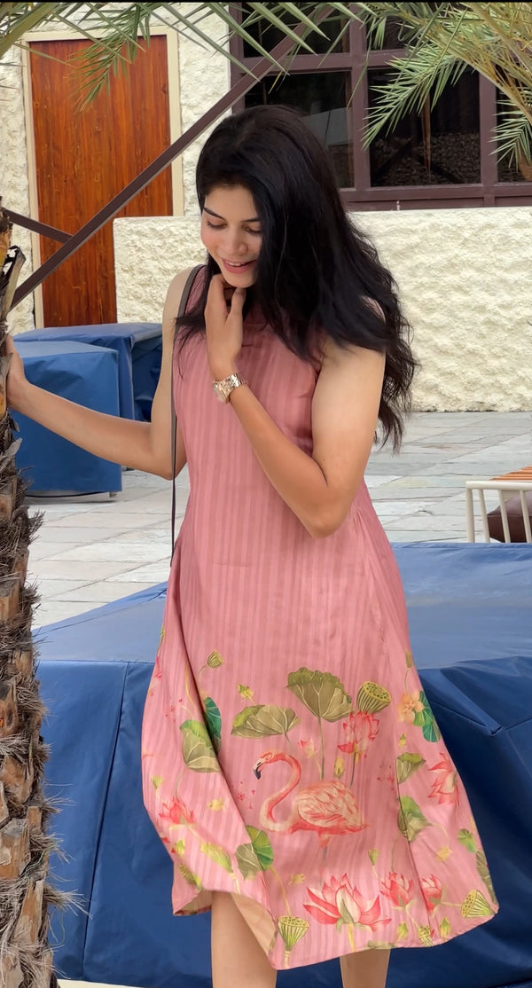 Digital Raw Silk Dress - 2 Variants