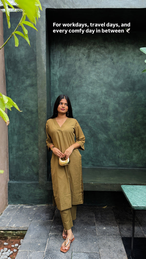 Niketa Co-Ord Set (Cotton Linen) - 2 Colours