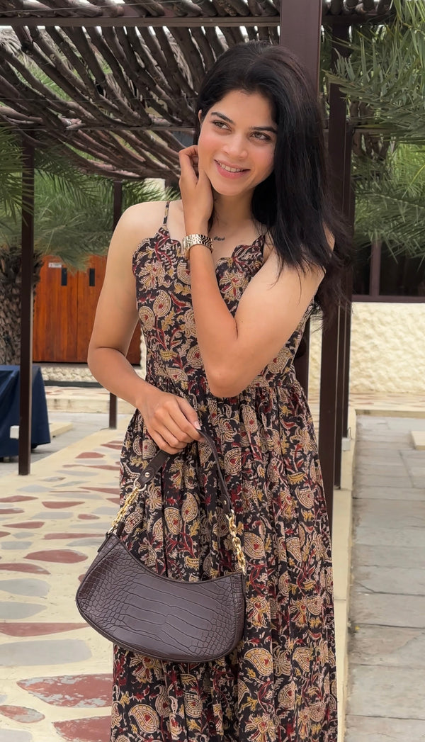 Kalamkari Scalloped Dress