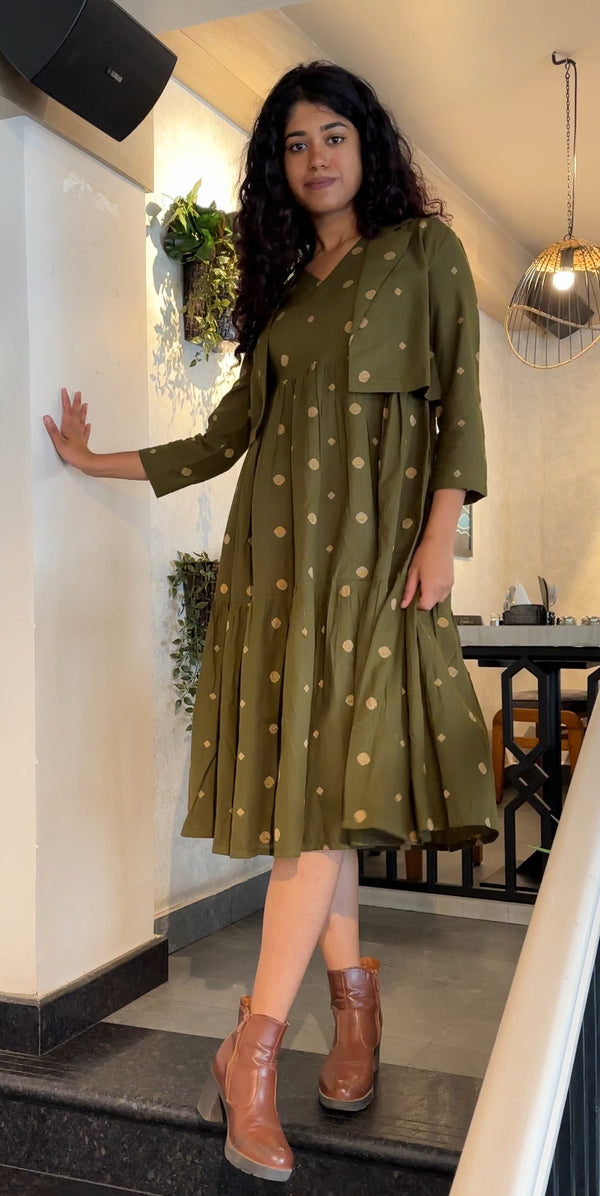 Handloom Blazer Dress - 2 Colours