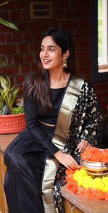 Black Dupatta Skirt Combo