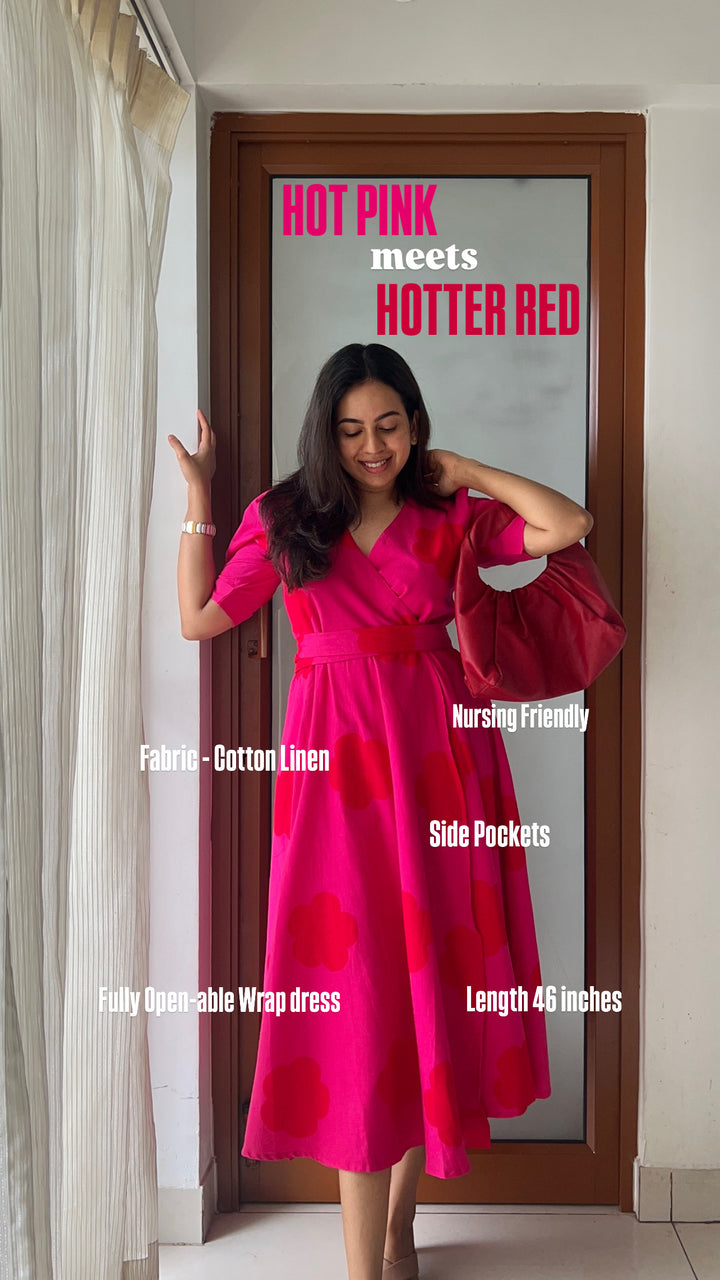 Cotton linen Wrap dress Prints – MUCH LOVE STORE