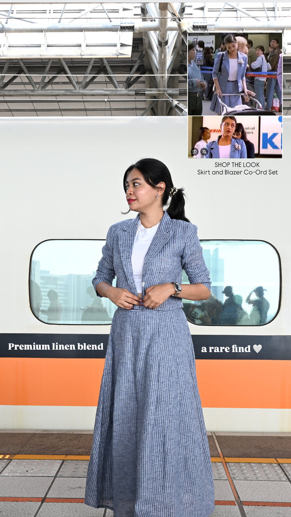 Linen Blazer & Skirt Combo