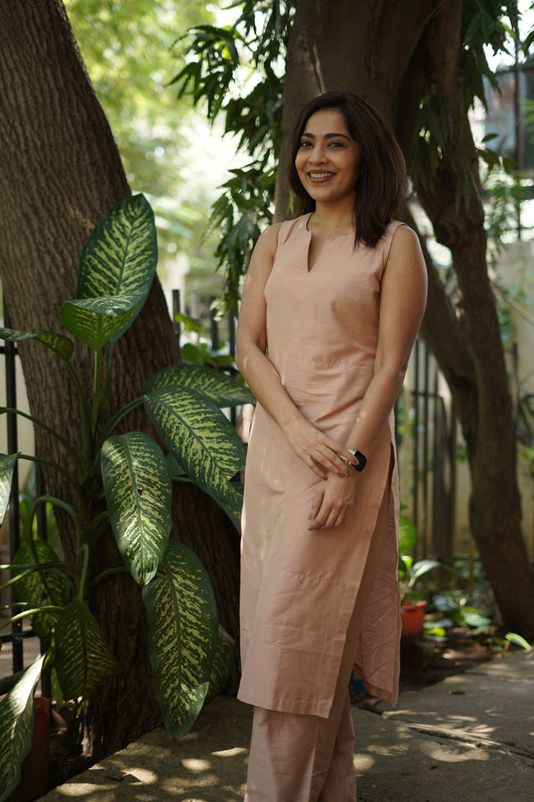 Sleeveless Semi Silk Set - 5 Colours