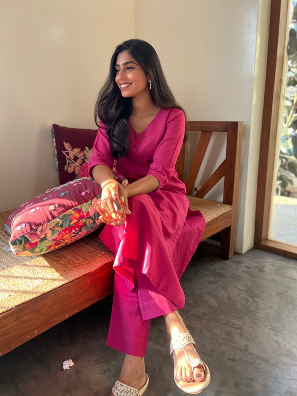 Tarika Co-Ord Set (Cotton Linen) - 8 Colours