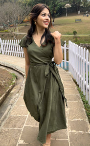 Green Wrap Dress