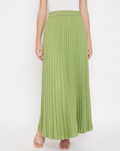 Pleated Skirt - Green
